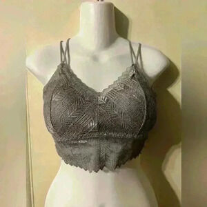 Romwe longline pads lace bralette One Size New